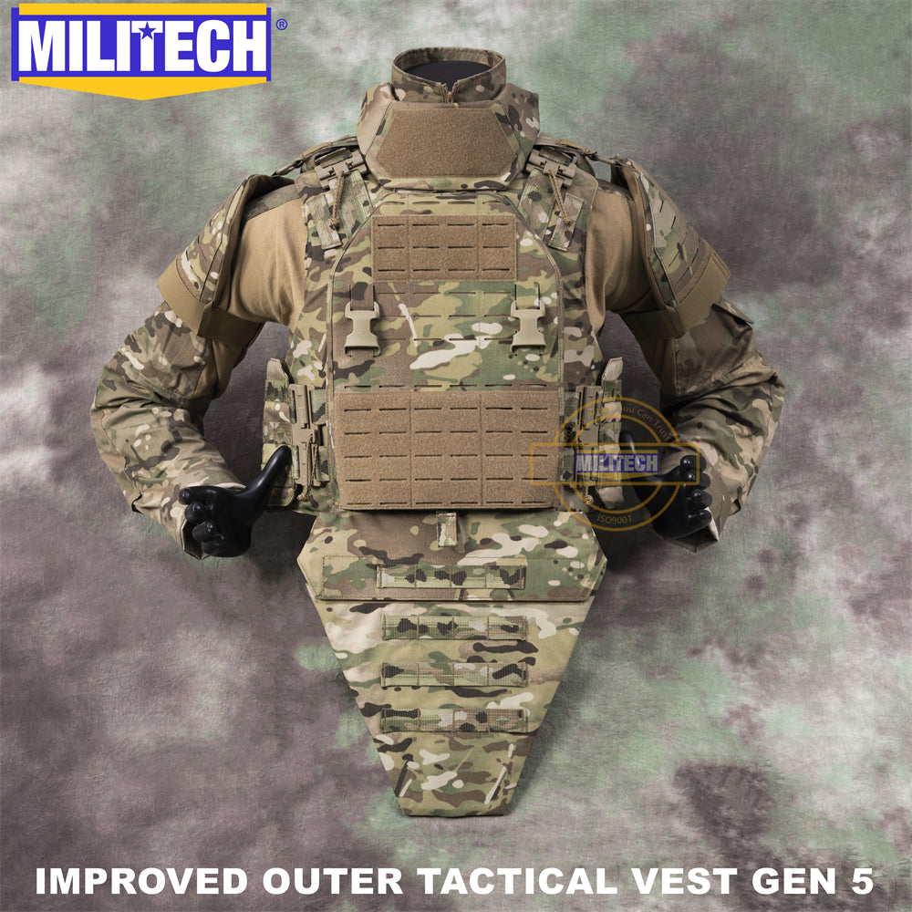 MILITECH® NIJ IIIA 0101.06 & NIJ 0101.07 HG2 Improved Outer Tactical Vest IOTV Gen5 Quick Release Full Body Armor Ballistic Vest