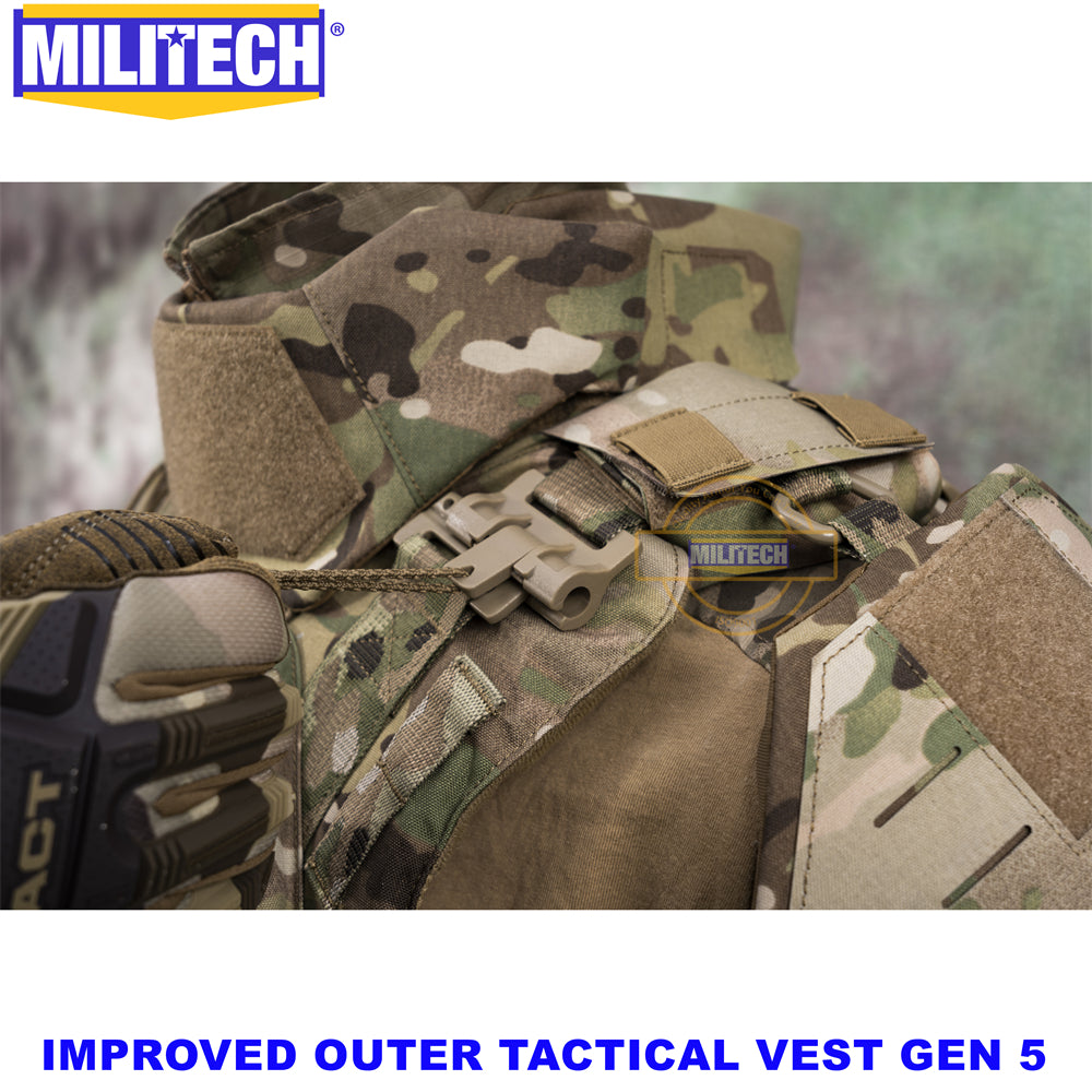 MILITECH® NIJ IIIA 0101.06 & NIJ 0101.07 HG2 Improved Outer Tactical Vest IOTV Gen5 Quick Release Full Body Armor Ballistic Vest