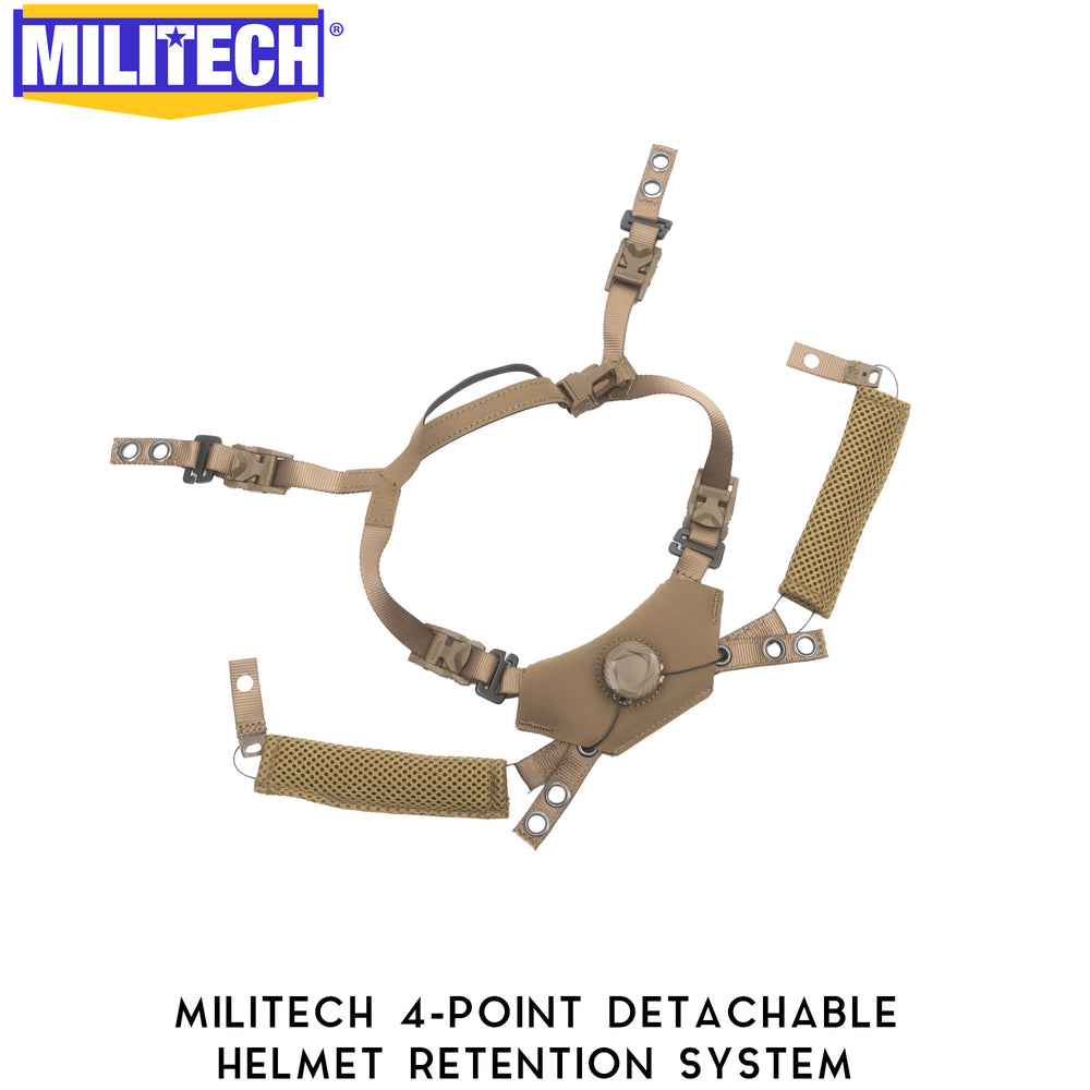 MILITECH® 4 Point Retention System For Ballistic Helmets