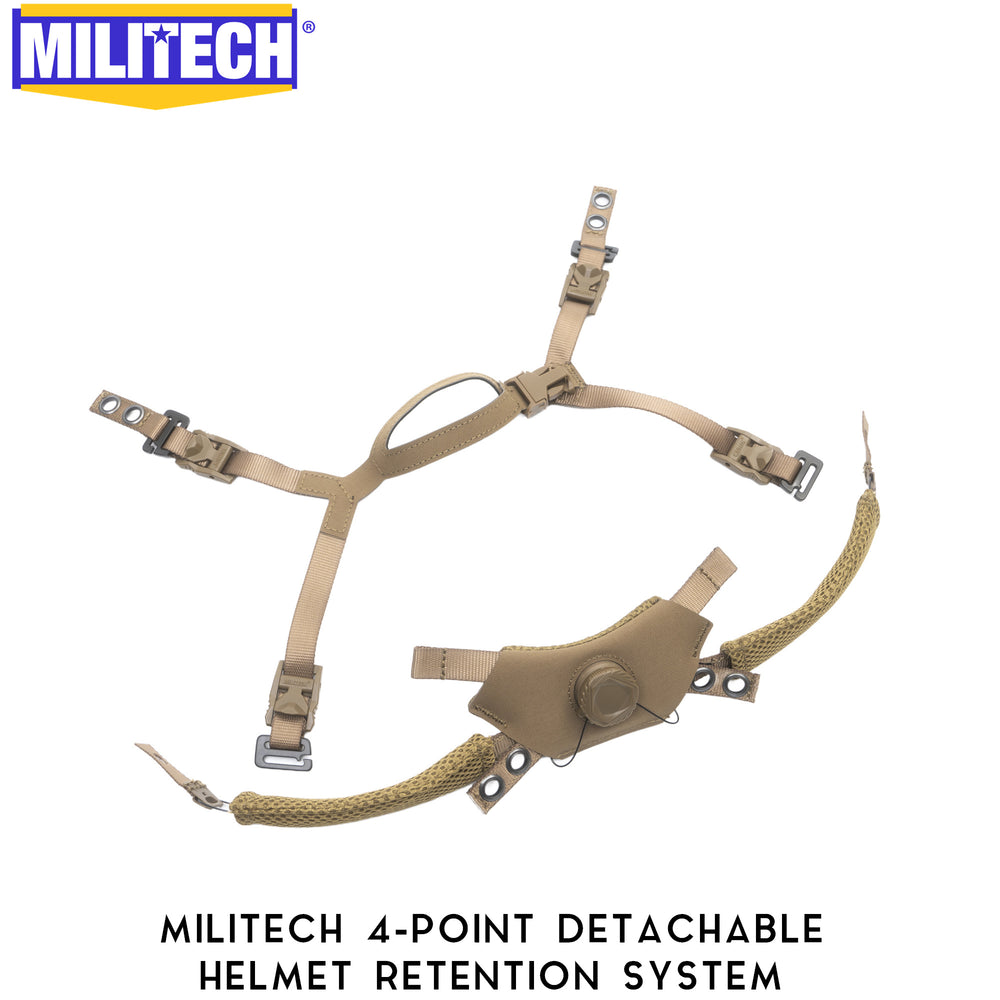 MILITECH® 4 Point Retention System For Ballistic Helmets