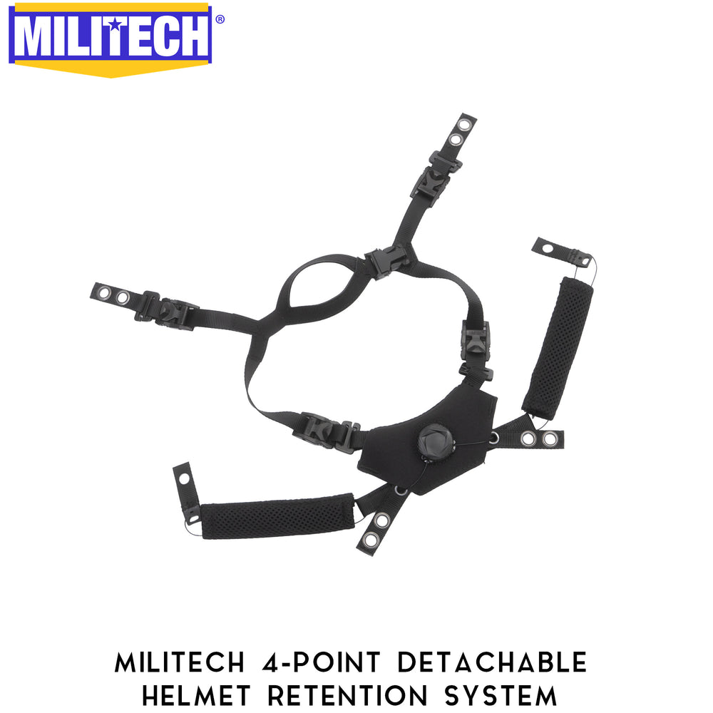 MILITECH® 4 Point Retention System For Ballistic Helmets