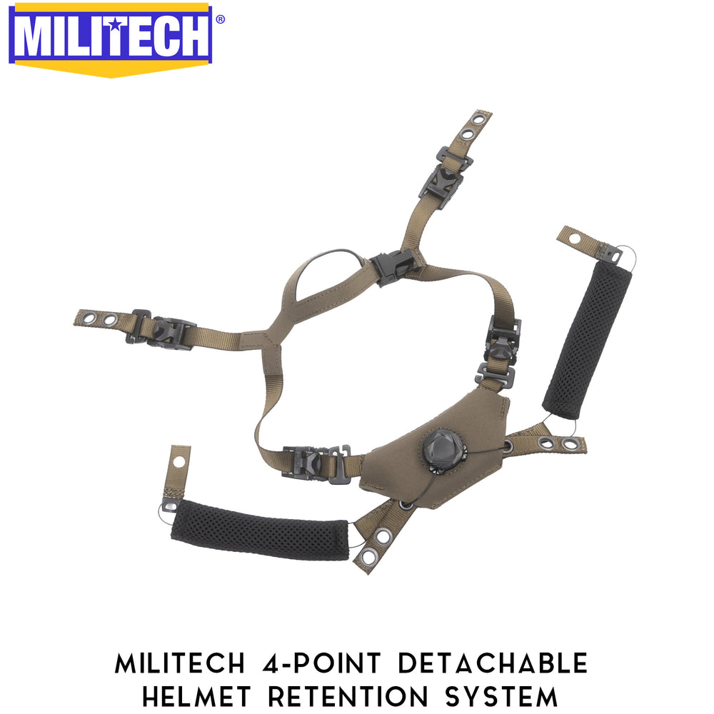 MILITECH® 4 Point Retention System For Ballistic Helmets