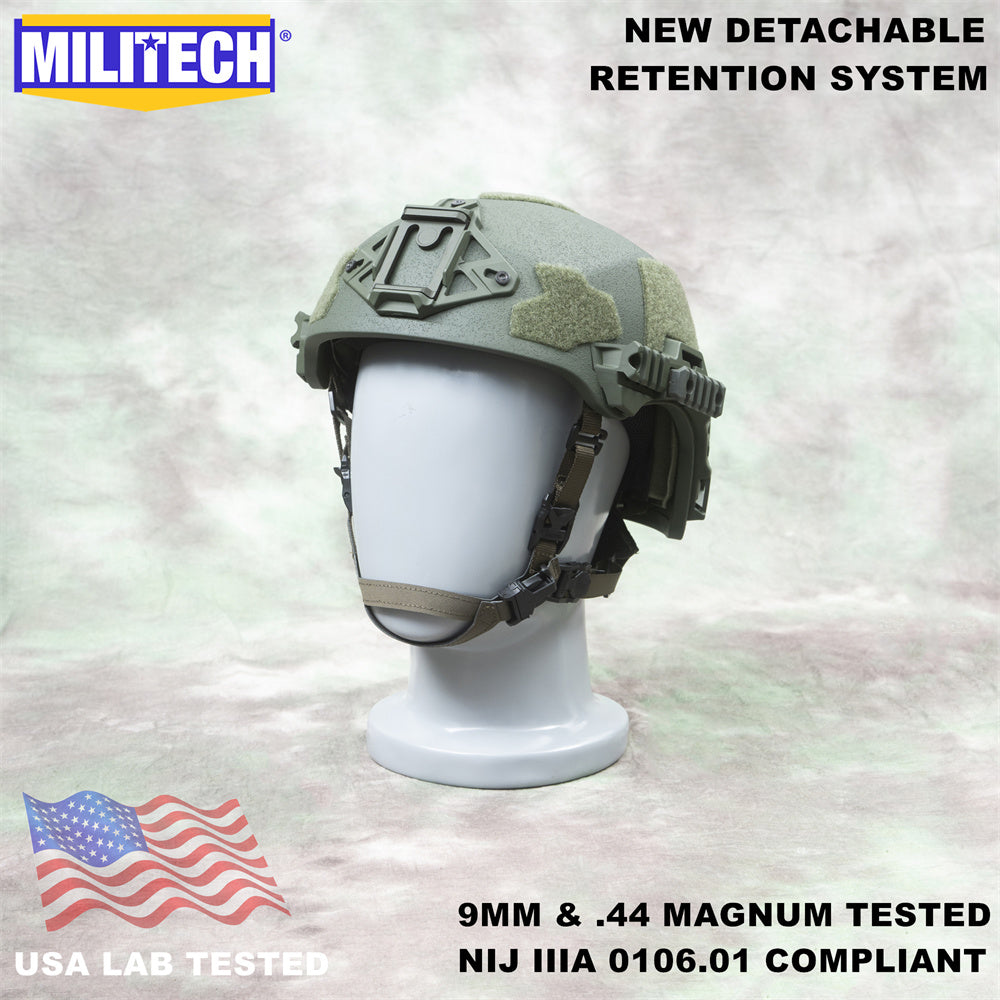 MILITECH® Wendy High Cut Tactical NIJ IIIA Ballistic Helmet With Dial Liner