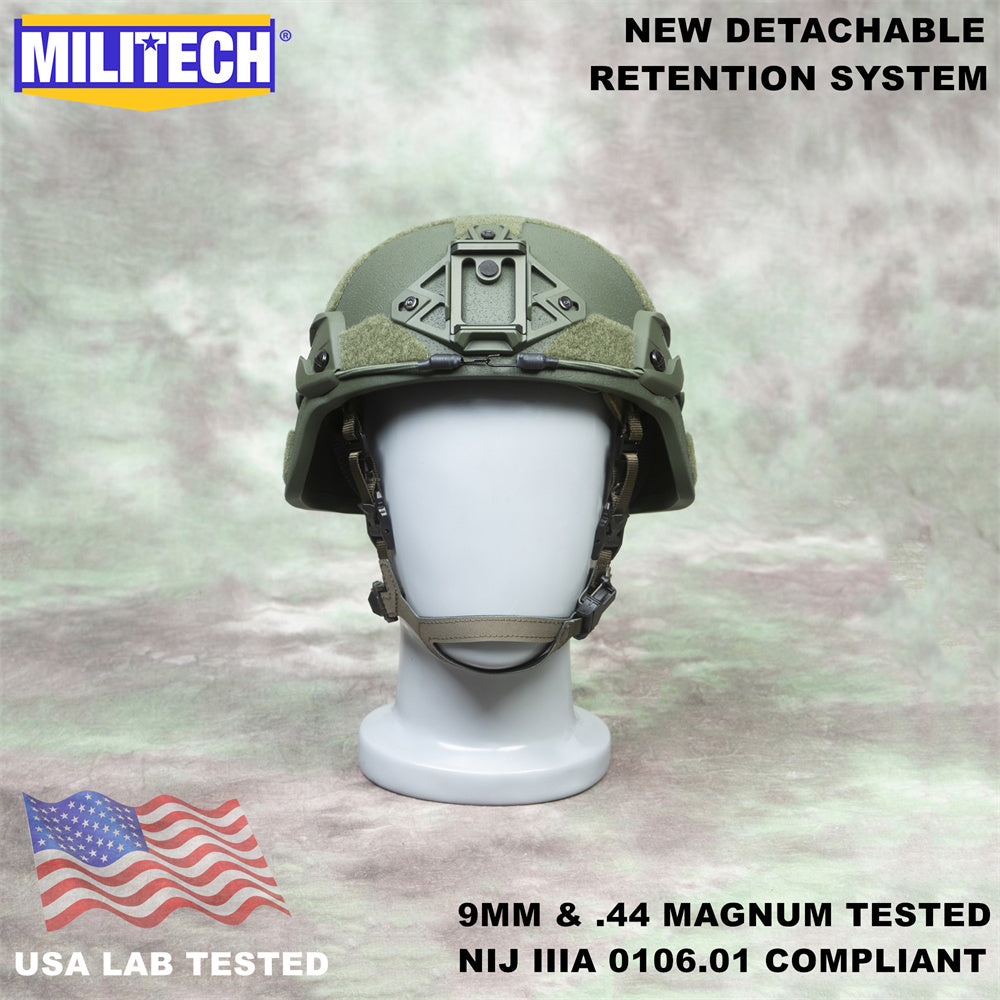 MILITECH® ACH MICH Tactical Full Cut NIJ IIIA Ballistic Helmet With Dial Liner
