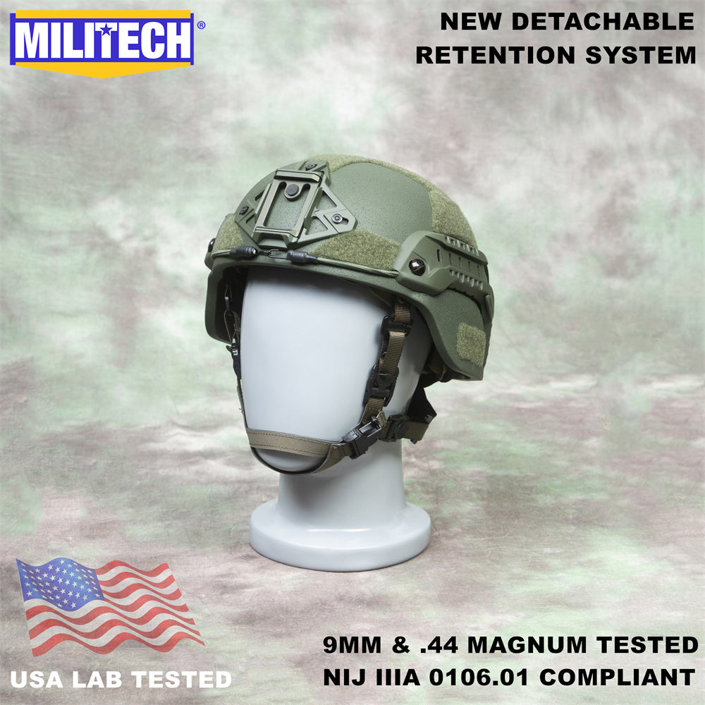 MILITECH® ACH MICH Tactical Full Cut NIJ IIIA Ballistic Helmet With Dial Liner