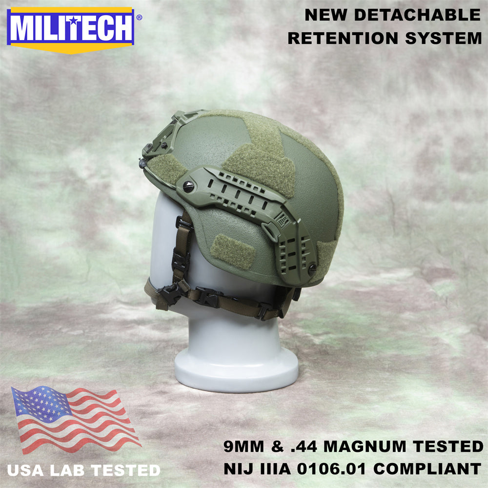 MILITECH® ACH MICH Tactical Full Cut NIJ IIIA Ballistic Helmet With Dial Liner
