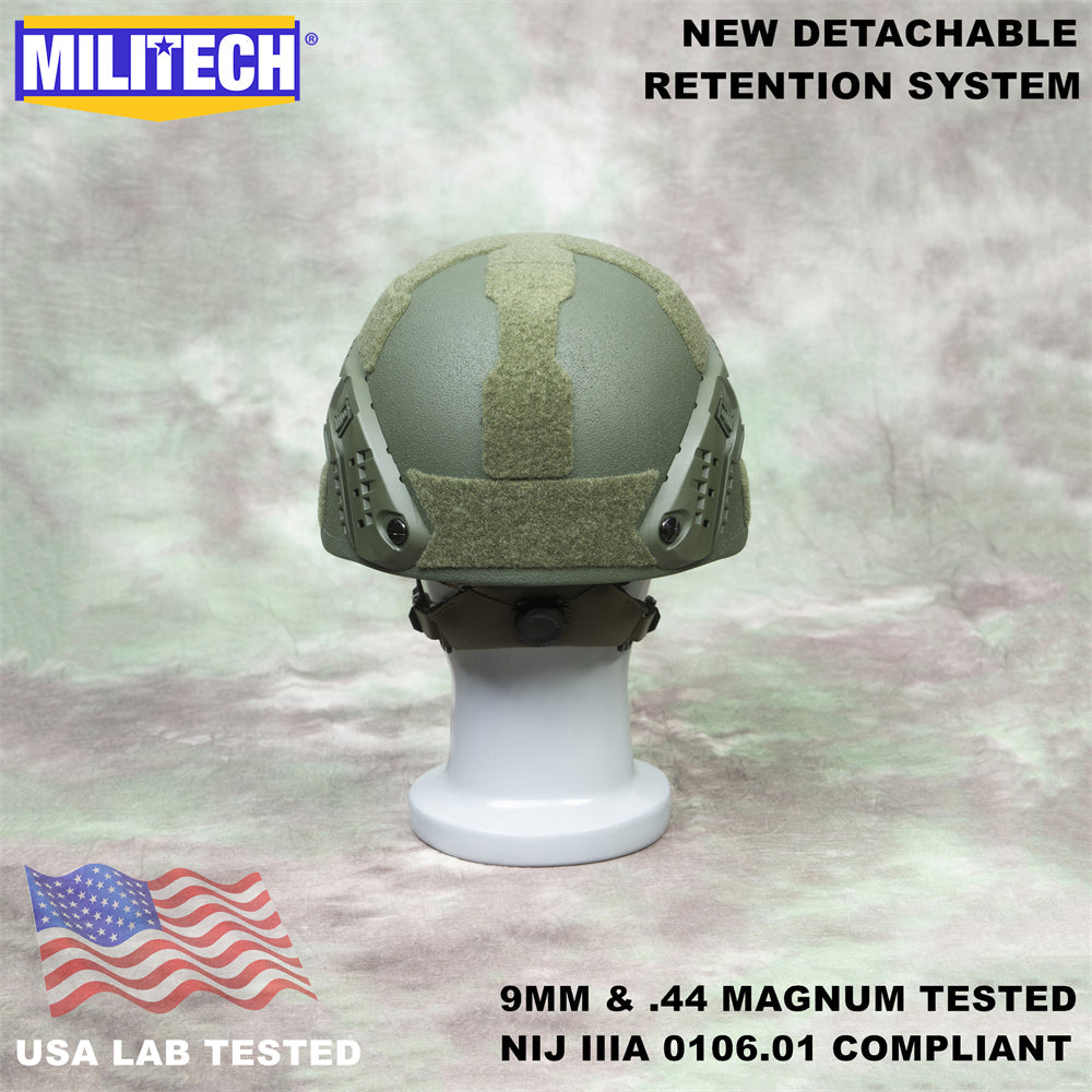 MILITECH® ACH MICH Tactical Full Cut NIJ IIIA Ballistic Helmet With Dial Liner