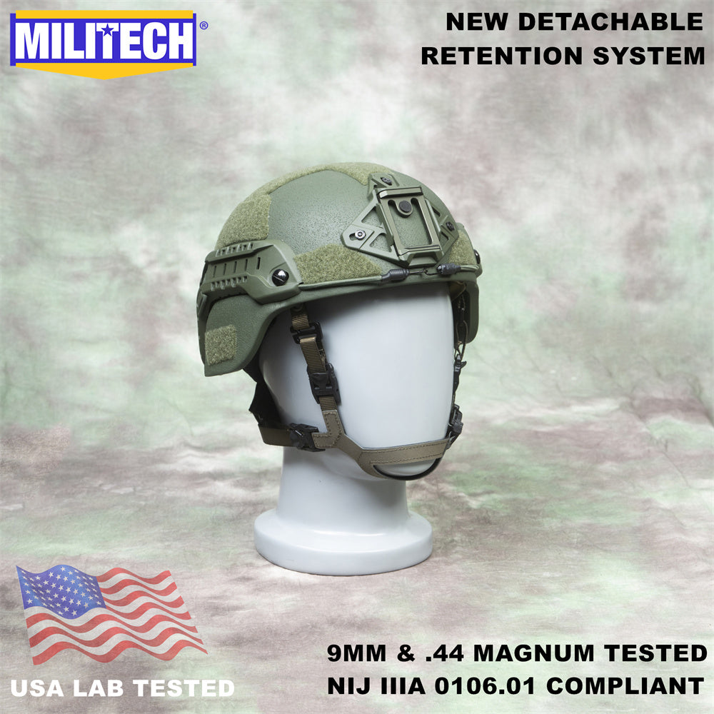 MILITECH® ACH MICH Tactical Full Cut NIJ IIIA Ballistic Helmet With Dial Liner