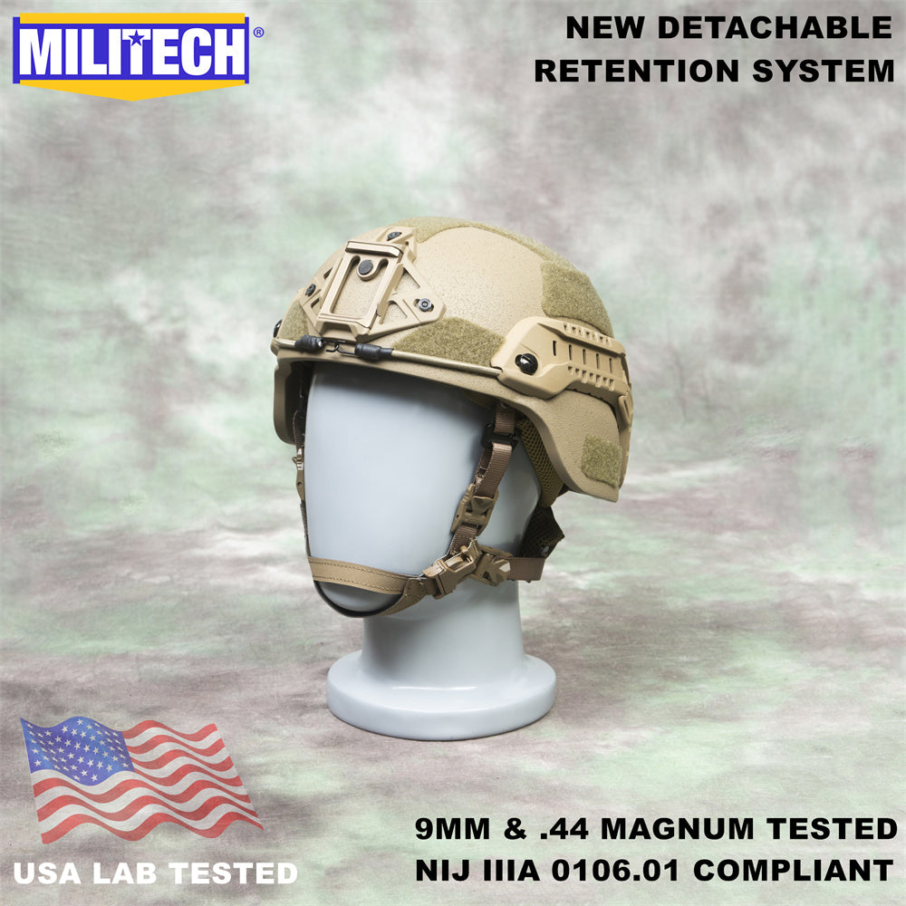 MILITECH® ACH MICH Tactical Full Cut NIJ IIIA Ballistic Helmet With Dial Liner