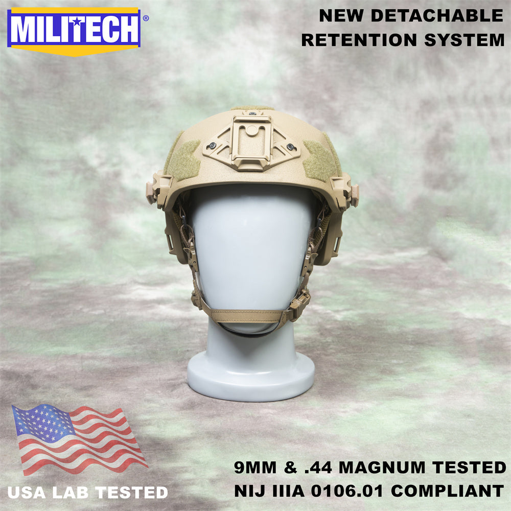 MILITECH® Wendy High Cut Tactical NIJ IIIA Ballistic Helmet With Dial Liner