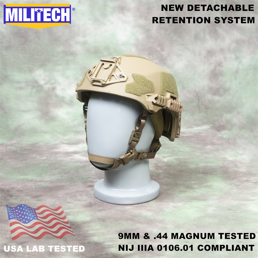MILITECH® Wendy High Cut Tactical NIJ IIIA Ballistic Helmet With Dial Liner