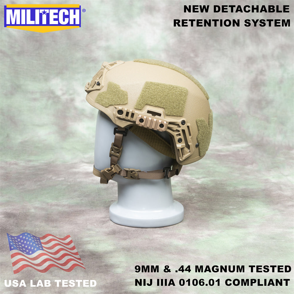 MILITECH® Wendy High Cut Tactical NIJ IIIA Ballistic Helmet With Dial Liner