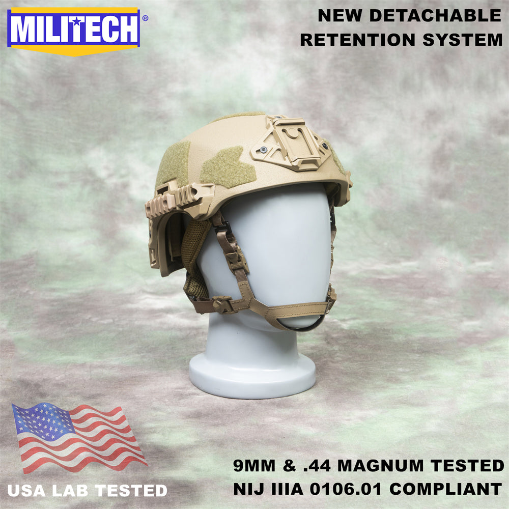 MILITECH® Wendy High Cut Tactical NIJ IIIA Ballistic Helmet With Dial Liner