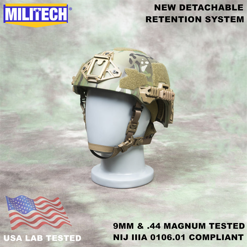MILITECH® Wendy High Cut Tactical NIJ IIIA Ballistic Helmet With Dial Liner