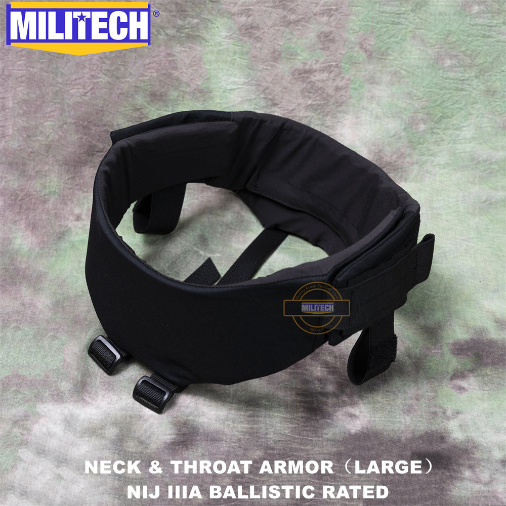 MILITECH®  NIJ IIIA 0108.01 Modular Ballistic Neck and Throat Protector (Large)