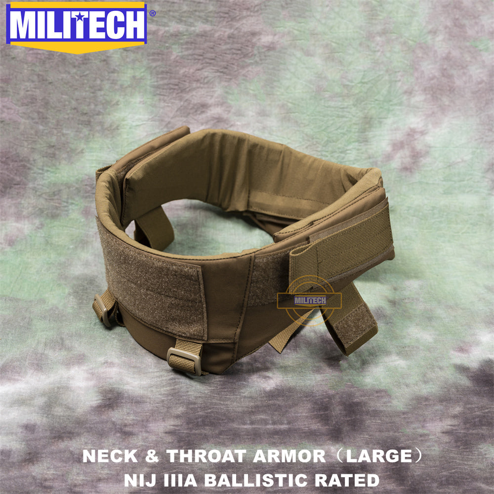 MILITECH®  NIJ IIIA 0108.01 Modular Ballistic Neck and Throat Protector (Large)