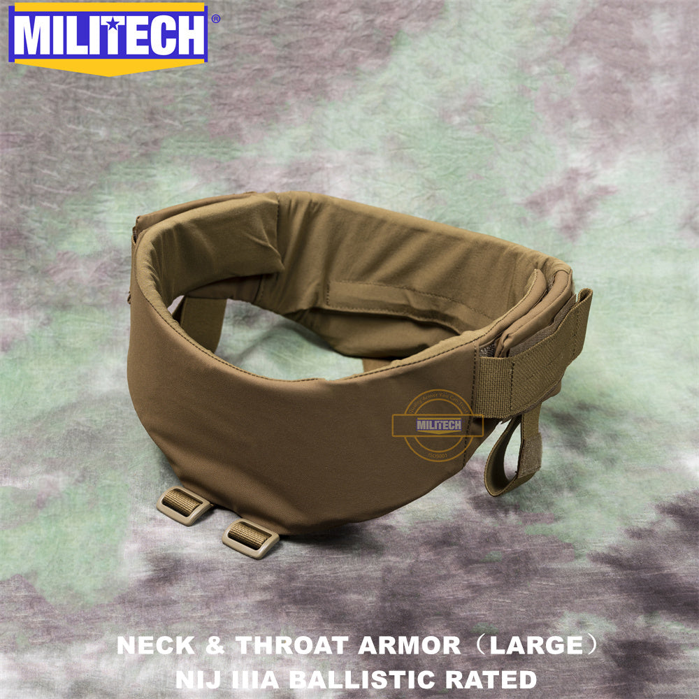 MILITECH®  NIJ IIIA 0108.01 Modular Ballistic Neck and Throat Protector (Large)