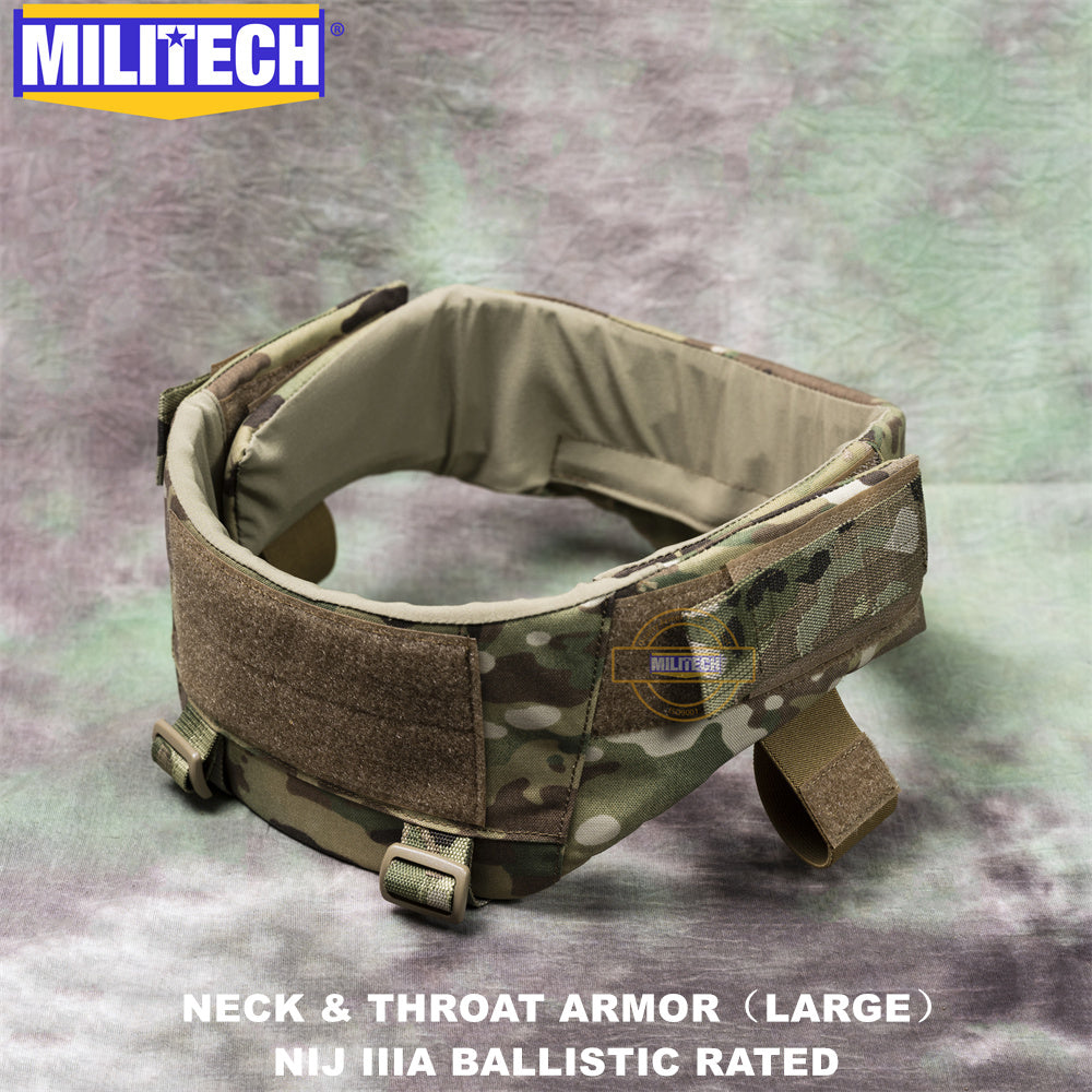 MILITECH®  NIJ IIIA 0108.01 Modular Ballistic Neck and Throat Protector (Large)