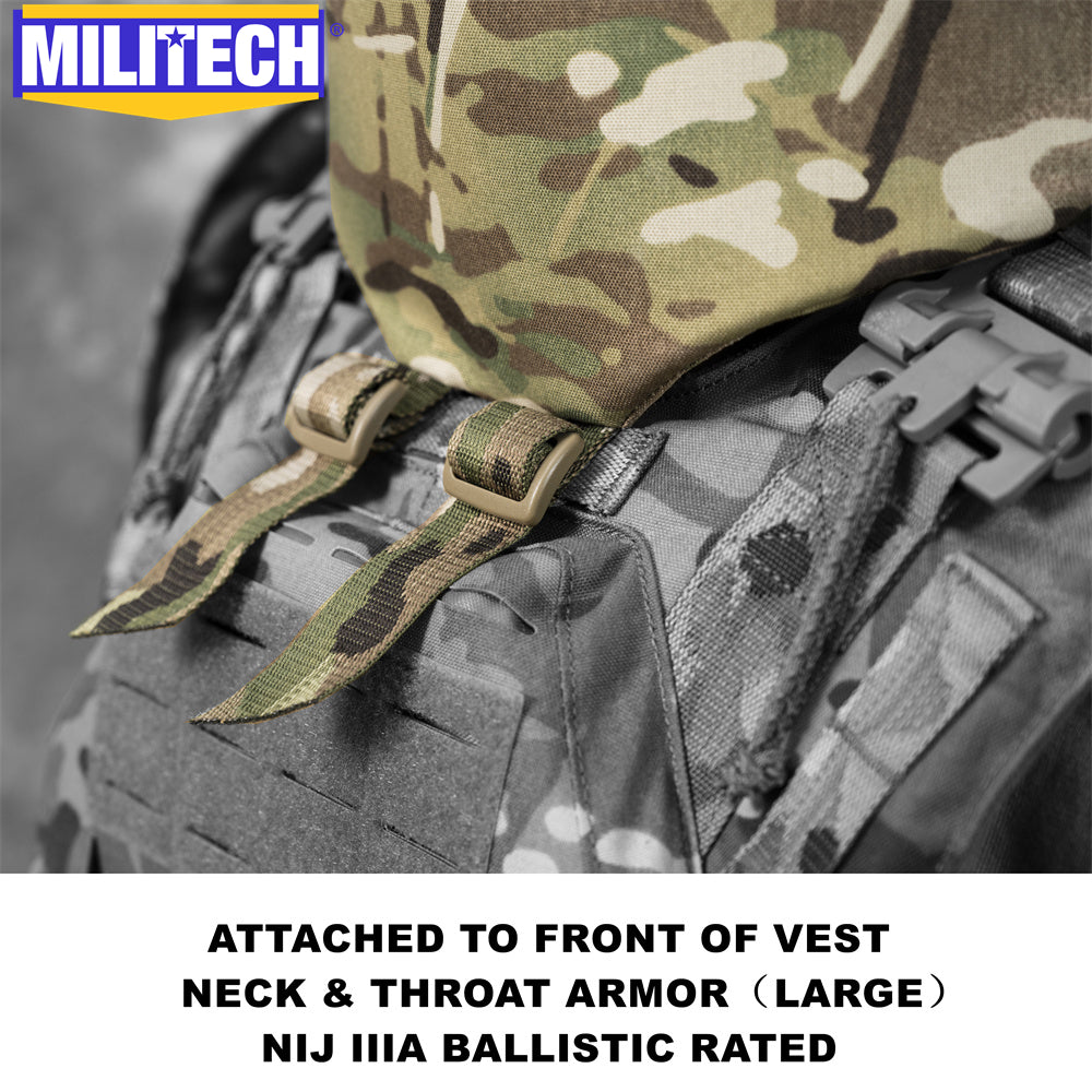 MILITECH®  NIJ IIIA 0108.01 Modular Ballistic Neck and Throat Protector (Large)