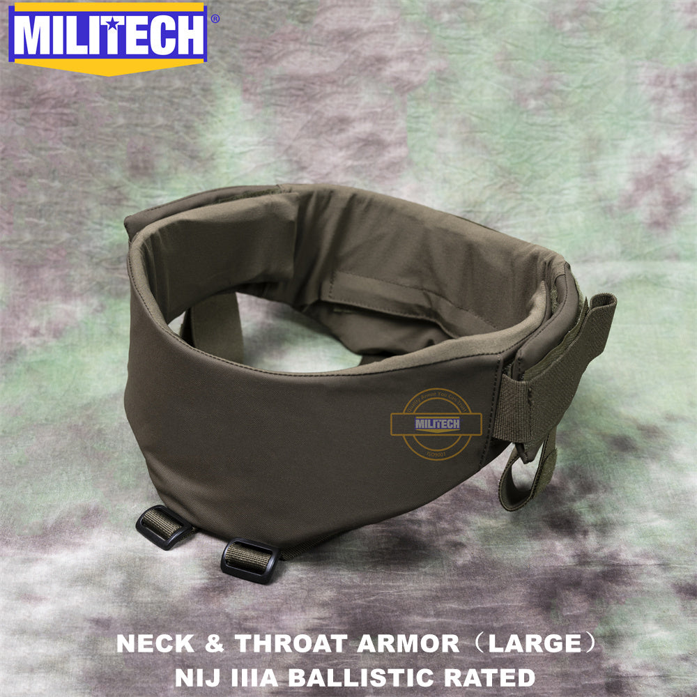 MILITECH®  NIJ IIIA 0108.01 Modular Ballistic Neck and Throat Protector (Large)