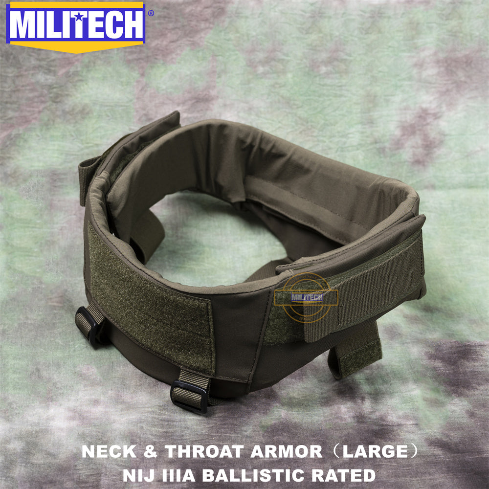 MILITECH®  NIJ IIIA 0108.01 Modular Ballistic Neck and Throat Protector (Large)