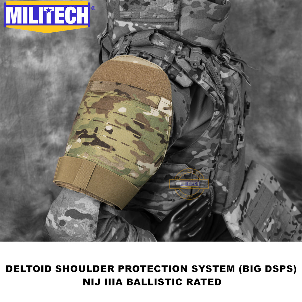 MILITECH® Shoulder Protectors With NIJ IIIA Soft Armor Inside For Plate Carriers