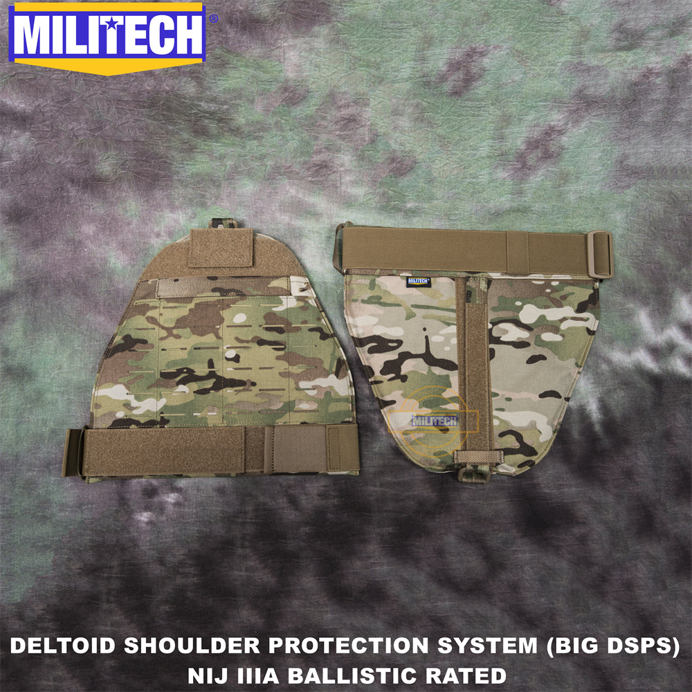 MILITECH® Shoulder Protectors With NIJ IIIA Soft Armor Inside For Plate Carriers