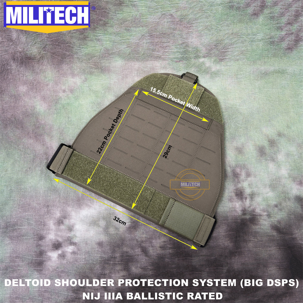 MILITECH® Shoulder Protectors With NIJ IIIA Soft Armor Inside For Plate Carriers