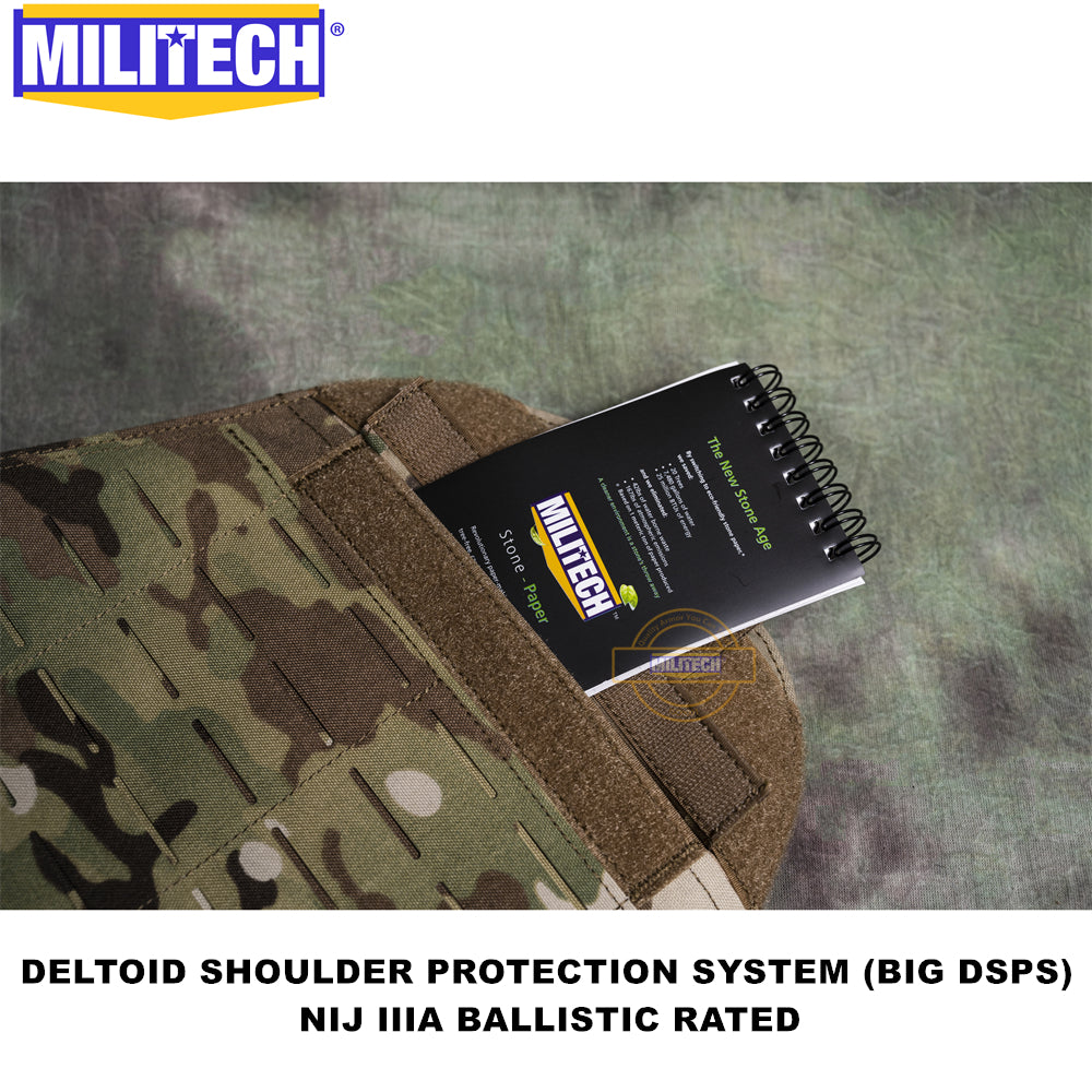 MILITECH® Shoulder Protectors With NIJ IIIA Soft Armor Inside For Plate Carriers