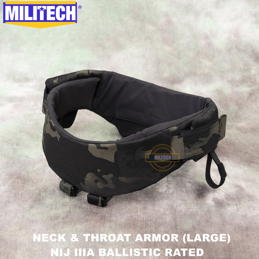 MILITECH®  NIJ IIIA 0108.01 Modular Ballistic Neck and Throat Protector (Large)