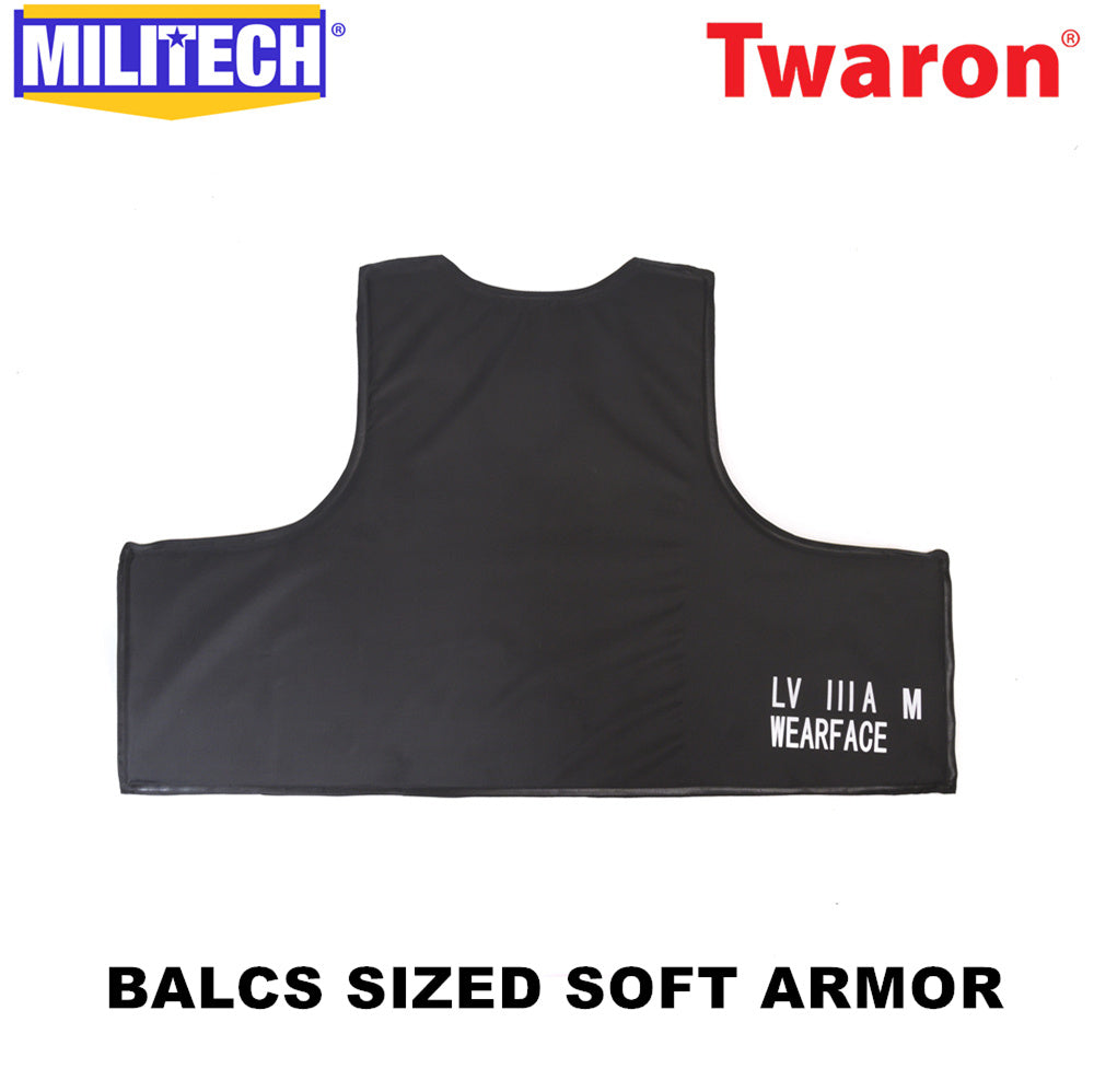 MILITECH® NIJ IIIA 0101.06 / HG2 0101.07 BALCS/CIRAS Sized Ballistic Soft Armor Pair Set