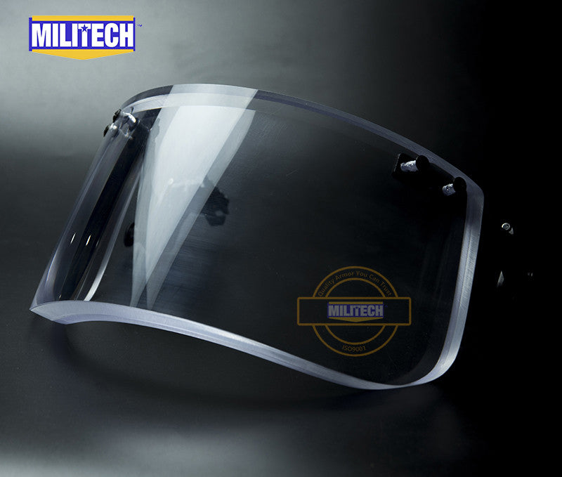 MILITECH® NIJ IIIA 0108.01 Rated Ballistic Visor Face Shield For Tactical Ballistic Helmets