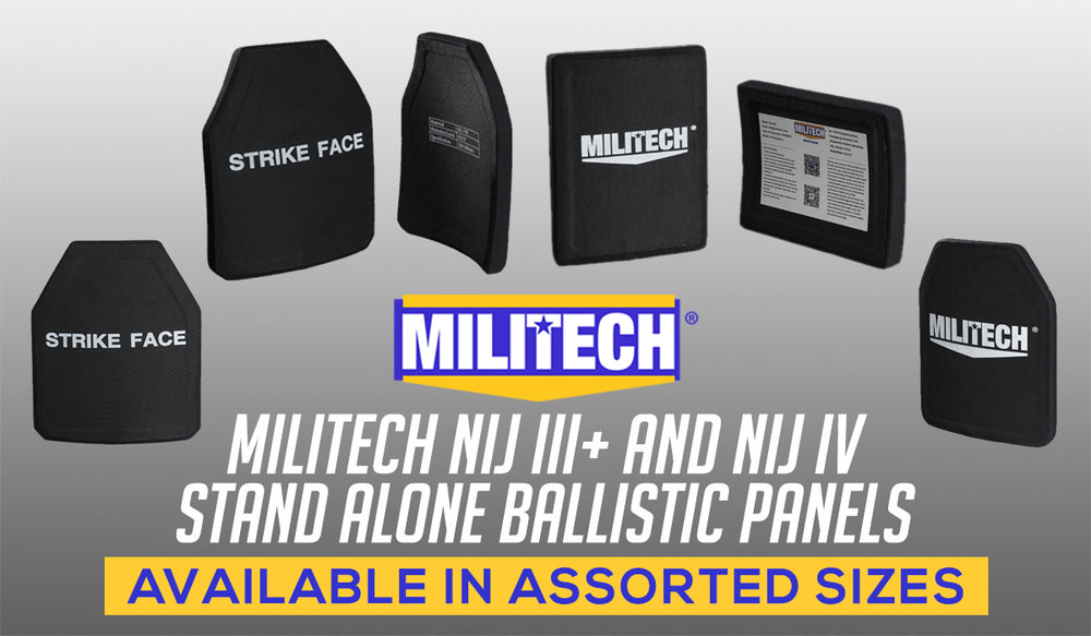 MILITECH® NIJ IV 0101.06 / RF3 0101.07 ESAPI Sized Ballistic Panels Pair Set