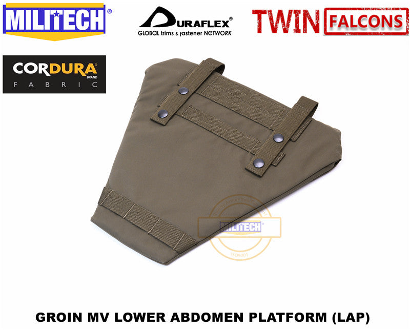 MILITECH® NIJ IIIA Groin Protection Panel And Tactical Groin Protection MV Lower Abdomen Platform Pouch