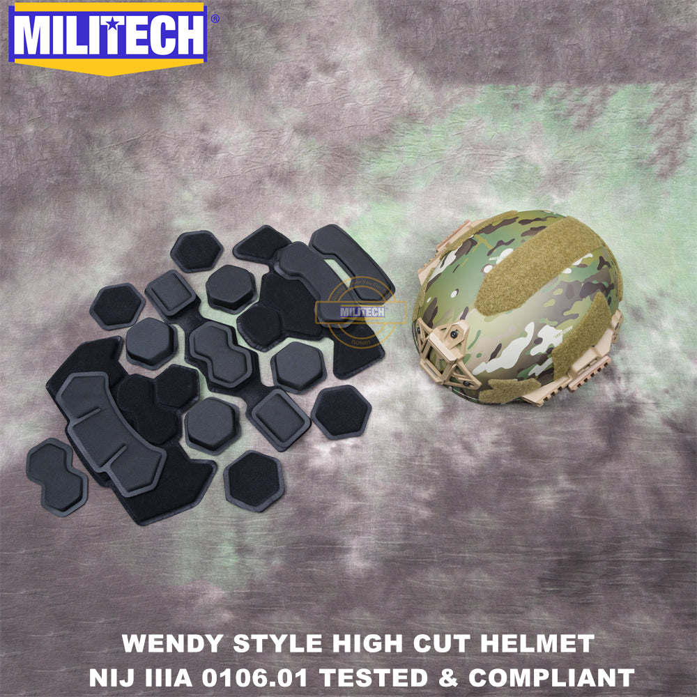 MILITECH® Wendy High Cut Tactical NIJ IIIA Ballistic Helmet With Dial Liner