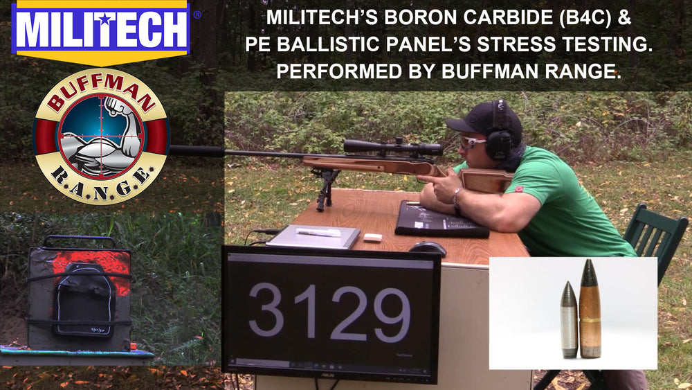 Lightest NIJ Level IV Armor? Militech Boron Carbide (B4C) Tested By Buffman Range