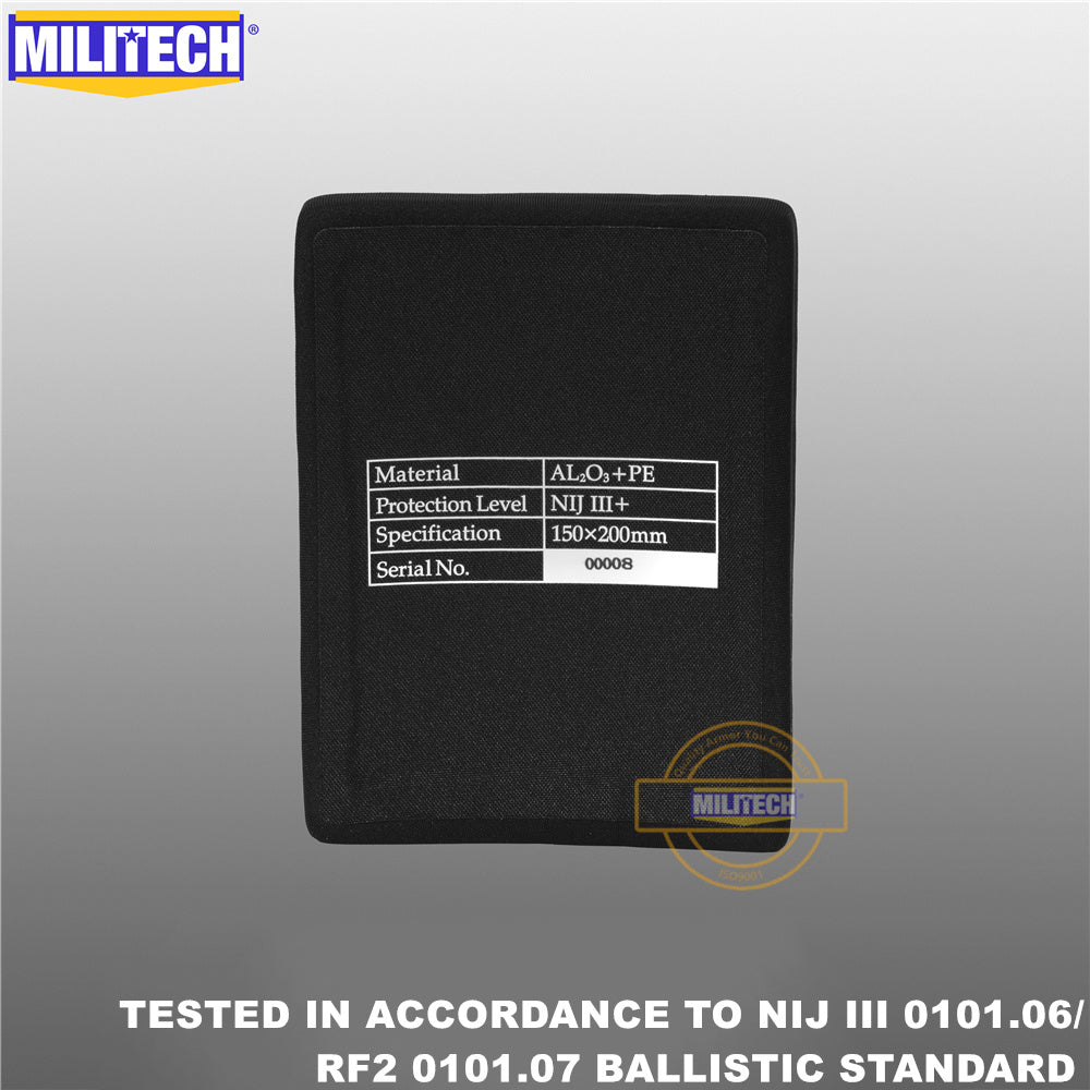MILITECH サイドプレートⅢ+ MILITECH® NIJ III+ 0101.06 / RF2 0101.07 Alumina & PE Side