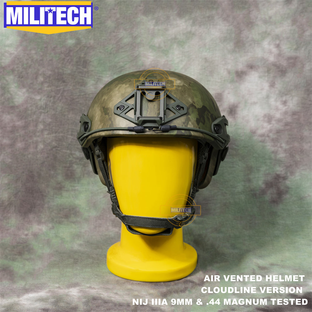 Militech Avs MILITECH® Air Vented High Cut NIJ IIIA Ballistic Helmet – MILITECH ...