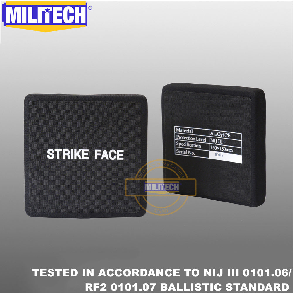 MILITECH® NIJ III+ 0101.06 / RF2 0101.07 Alumina & PE Side Ballistic Panels Pair Set