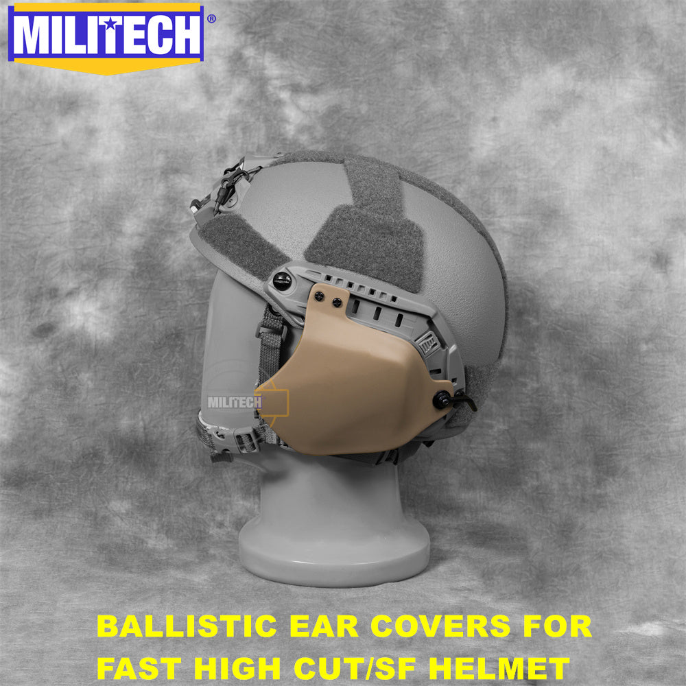 MILITECH® NIJ IIIA 0108.01 Ballistic Ear Protector For FAST High Cut/SF Ballistic Helmets