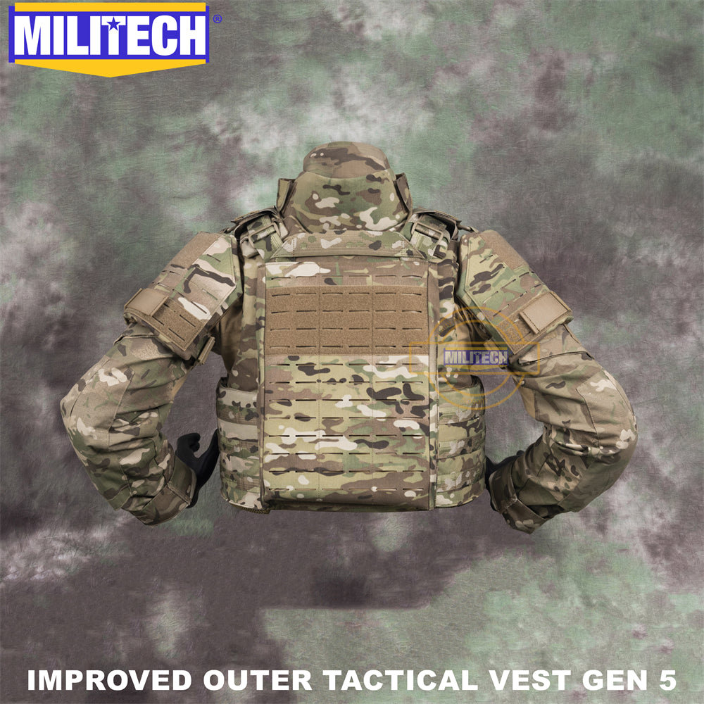 MILITECH® NIJ IIIA 0101.06 & NIJ 0101.07 HG2 Improved Outer Tactical Vest IOTV Gen5 Quick Release Full Body Armor Ballistic Vest
