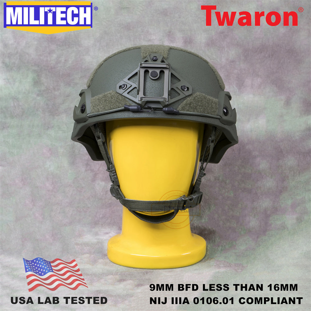 MILITECH® Mid Cut NIJ IIIA Ballistic Helmet With Advance Impact Liner