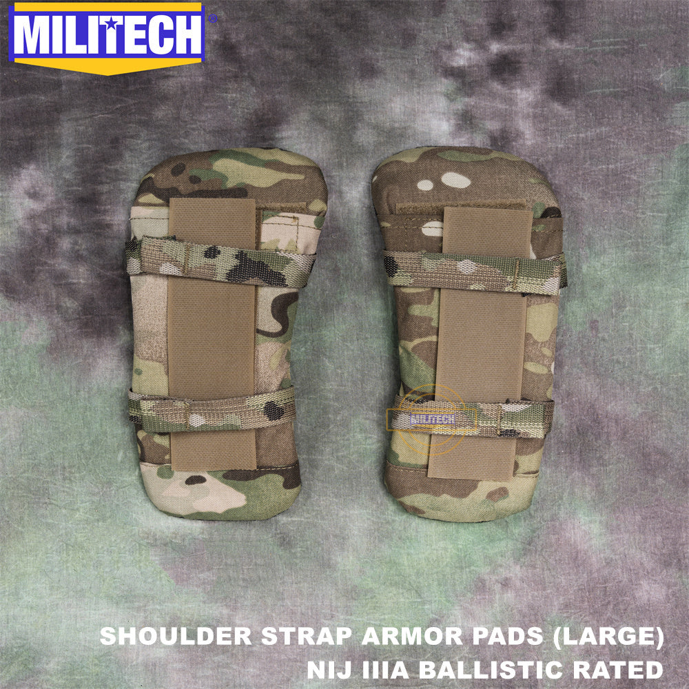 MILITECH® NIJ 3A IIIA 0108.01 Ballistic Shoulder Strap Armor Pads Large Set