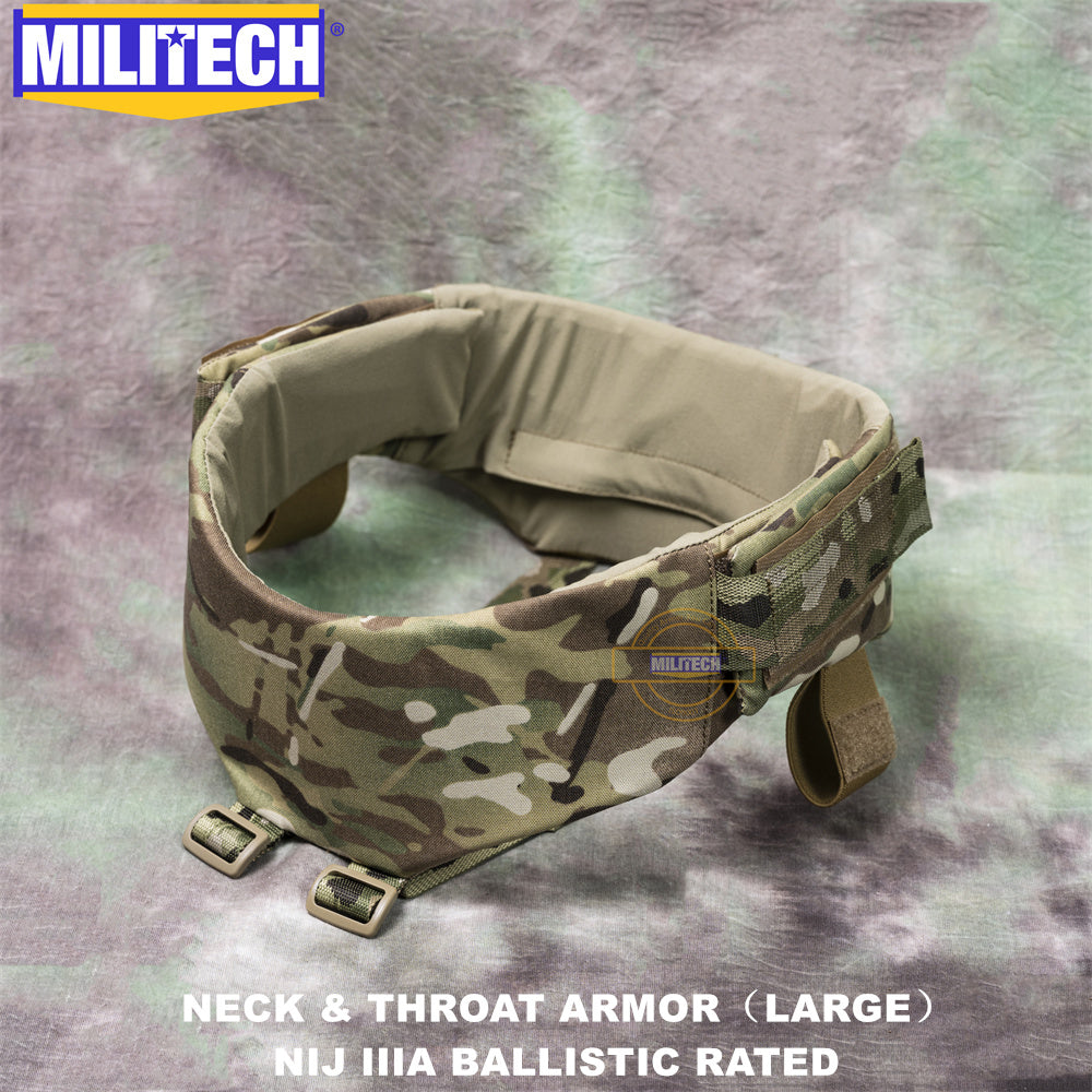 MILITECH®  NIJ IIIA 0108.01 Modular Ballistic Neck and Throat Protector (Large)