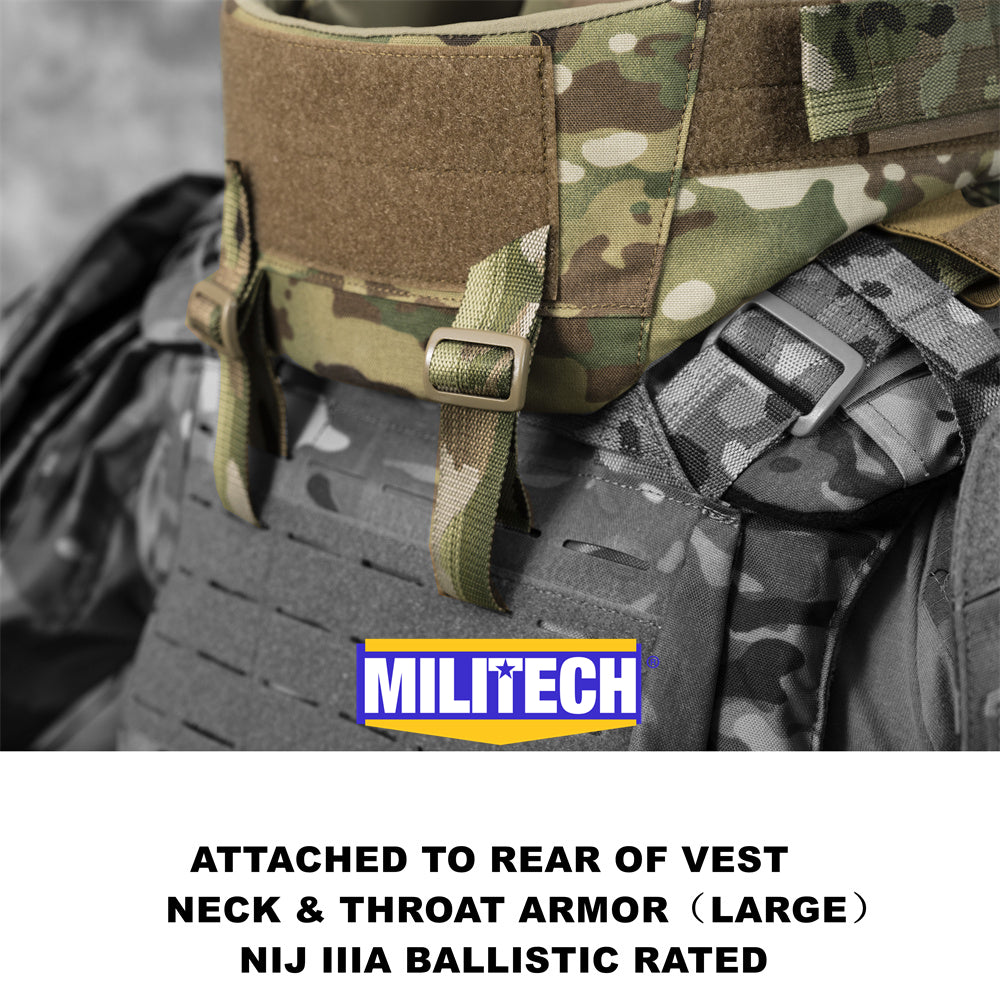 MILITECH® NIJ IIIA 0108.01 Modular Ballistic Neck and Throat Protector ...