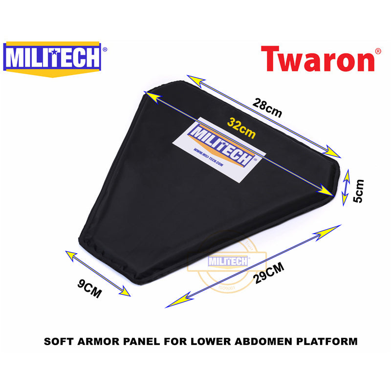 MILITECH® NIJ IIIA Ballistic Panel For Groin Protection