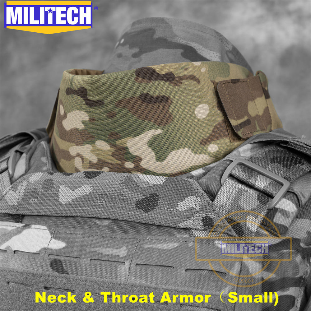 MILITECH® NIJ 3A IIIA 0108.01 Ballistic Neck and Throat Protector Bulletproof Collar Modular Ballistic Neck Fragment Protector