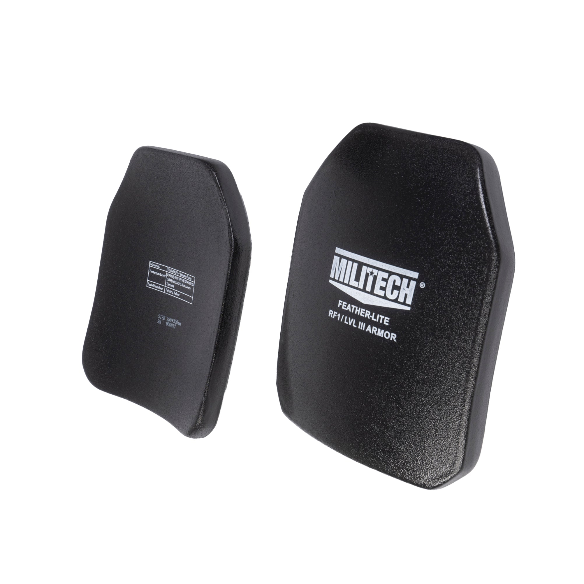 MILITECH サイドプレートⅢ+ MILITECH® NIJ III+ 0101.06 / RF1 0101.07 Feather-Lite UHMWPE SAPI