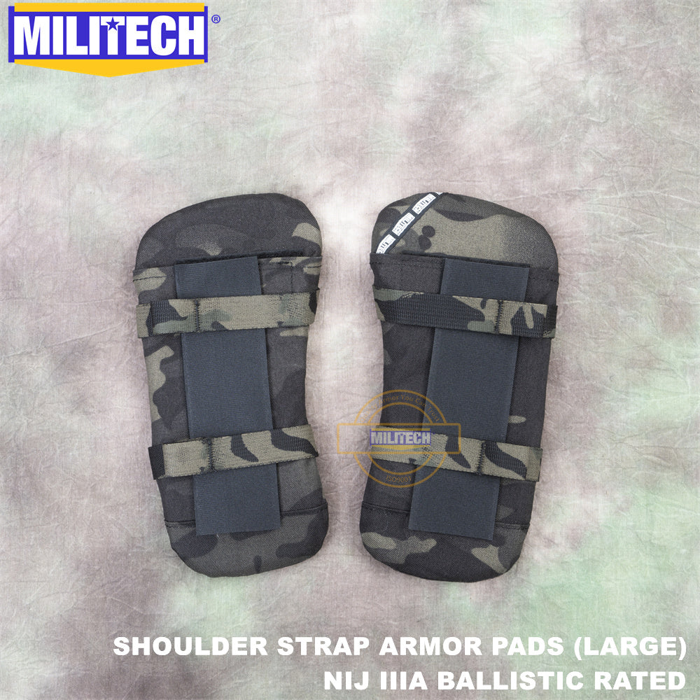 MILITECH® NIJ 3A IIIA 0108.01 Ballistic Shoulder Strap Armor Pads Large Set