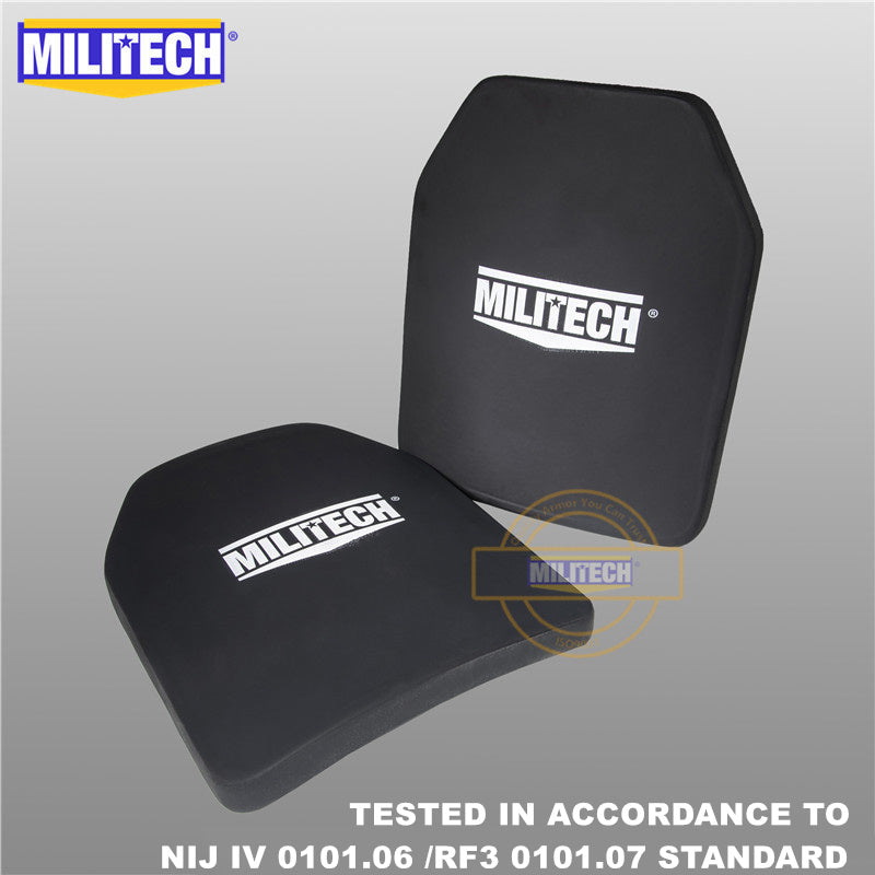 MILITECH® NIJ IV 0101.06 / RF3 0101.07 10''x12'' Shooters Cut Ballistic Panels Pair Set